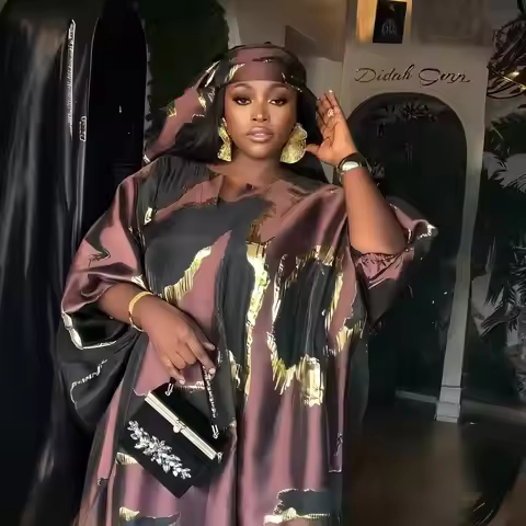 Fashion Africa turkey wears 2 piece set African woman boubou Wear a headscarf african dresses for wo