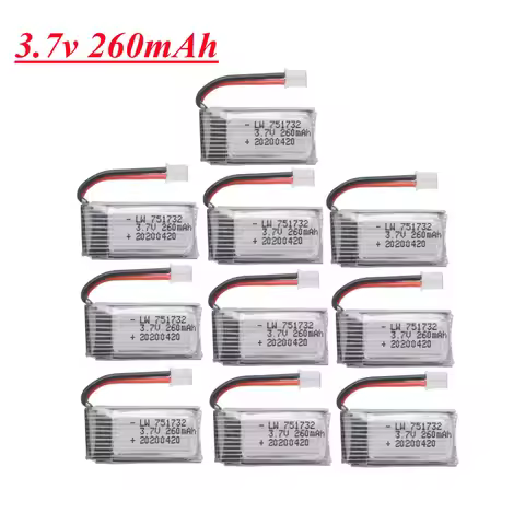 Battery For JJRC H36 3.7V 260mAh Lipo Battery For E010 E011 E012 E013 Furibee F36 RC Quadcopter Dron
