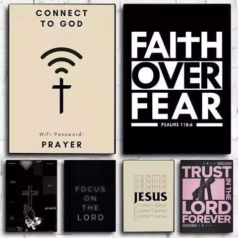 Bible Verse Jesus Christ Christian Poster No Framed Kraft Club Bar Paper Vintage Poster Wall Art Pai