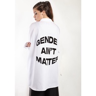 OCWA OVERSIZED GENDER AINT MATTER SHIRT WHITE