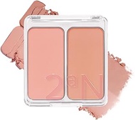 2aN Dual Color Face Blusher, Buildable & Blendable Cheek Color, Natural & Vibrant Finish, Long-Lasti
