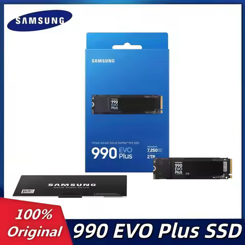 Original Samsung 990 EVO Plus 1TB 2TB 4TB PCIe Gen 4x4 Gen 5x2 M.2 2280 Internal SSD Speeds Up to 71