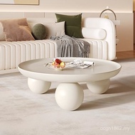 Luxury Nordic Modern Cream Light Coffee Table Luxury Bedroom Table Round Combination Living Room Sty