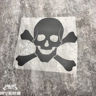 TLP Hollow Car Sticker Skull Hazard Warning Be Careful Wall Sticker Luggage Notebook Sticker Waterpr