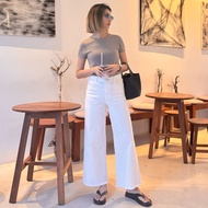Aevelyn Jeans กางเกงยีนส์รุ่น Anna White Jeans Wide Leg