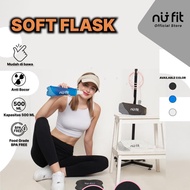 Nu - Fit - Soft Flask 500ml Foldable Drinking Water Bottle - Running Soft Flask Drinking Bottle - Dr