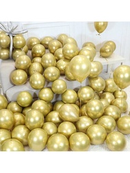 50入組10吋金屬亮色氣球,適用於氣球派對裝飾,婚禮裝飾,單身派對,新娘派對,生日,畢業季,新年,公司慶祝活動,舞台裝飾,節日慶典等