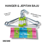 Gantungan Baju Anti Karat & Jepitan Vinoda - Hanger Kawat Stainless Steel / jepitan vinoda