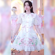 SP828 BLT BRAND Rabbit Mini Dress Travel Cafe