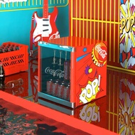 Public 42 L Single Door Mini Fridge HCK Ice Bar Coca-Cola Co-branded Refrigerator Small Living Room 