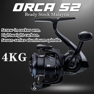 ORCA S2 Reel UltraLight UL Ajing Spinning Reel Shallow Line Spool Lightweight Long-Range High Carbon