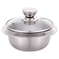KITCHENFLOWER Stainless 304 3PLY IH Induction Pot Cauldron 20cm