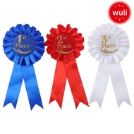 WULI Rosette Ribbon, Recognition Ribbons Blue,Red,White Ribbon Award Set, Award Ribbons  Ribbon 1st 