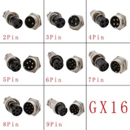 GX16 Metal Connector GX16 2 3 4 5 6 7 8 Pin Male & Female Circle Plug/Socket Wire Mount Wire Connect