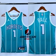 Men's  Charlotte Hornets LaMelo Ball BLUE  Basquetebol Jersey