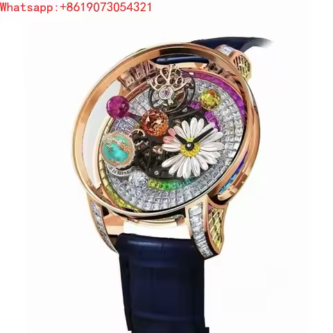 The Great Qin Empire Custom Double Axis Tourbillon 47mm One Flower One World Automatic Mechanical Wa