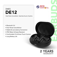 Dmes DE12 Wireless Earbuds Bluetooth 5.4 IPX4 Water Resistant 60ms Low Latency 6H Battery 10mm Drive
