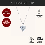 MINIMALIST LAB Sterling Silver Amoura Eternal Brilliance Heart Cut Necklace | Kalung Hati Amoura