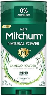 Mitchum Natural Power Deodorant for Men, Cedarwood - 2.7 oz