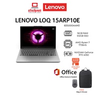LENOVO LOQ 15ARP10E 83S00044MJ GAMING LAPTOP (R7 7735HS ,16GB RAM, 512G SSD, RTX4050 6GB, 15.6" FHD 