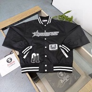 2023秋冬新款AAPE猿人刺繡字母勛章棒球領教練夾克外套