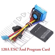 120a esc brushless sensorless splashproof + program card for rc car