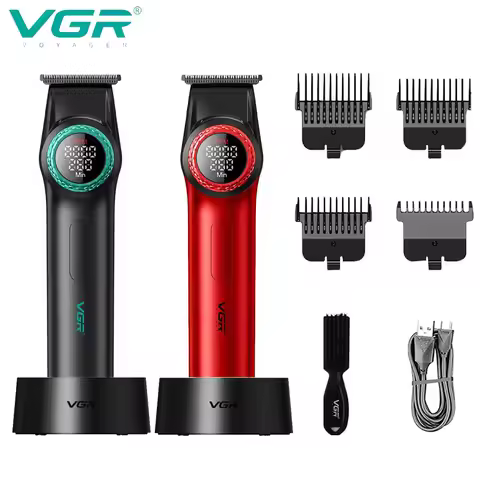 VGR Hair Trimmer Cordless Hair Clipper Barber Electric Hair Cutting Machine BLDC Motor Haircut Machi