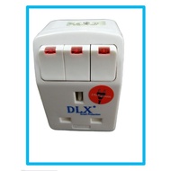 3Way Adaptor With Individual Led Switches