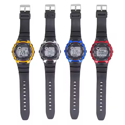 Luminous Sports Watch Electronic Sports Watch Rubber Strap Stylish Impact Resistant WR30M Water Resi