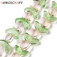 1strand Transparent Glass Beads Strands Tulip Linen 6.5-9x9-14x4-5.5mm Hole: 1mm 29pcs/strand 15.71 