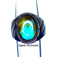 Cincin Batu Akik Labrador Top Bodyglass Berklep Super Mewah Asli