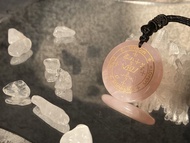 【大天使印記_麥可Michael。粉水晶吊墜】招喚天使、守護愛情