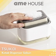 |Ame|Tsukiji Simple Ditergent Press Container Aesthetic Dispense Soap Dish Container Press Soap Disp