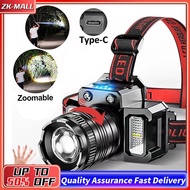 Head Lamp Rechargeable Outdoor Camping Hiking Emergency Headlight Flashlight LED Torch Light Lampu K