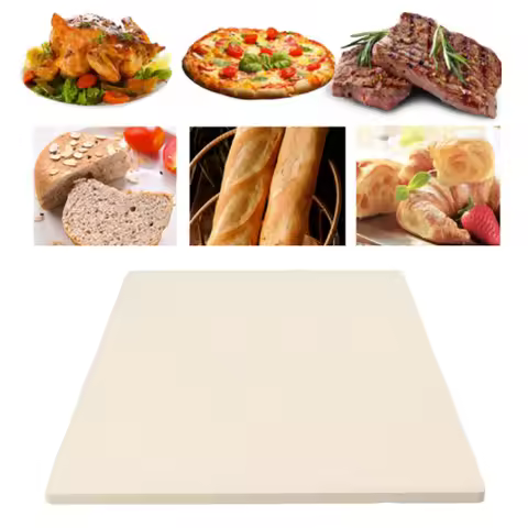 Grill Pizza Stone Rectangular Pizza Stone 12x15in Uniform Heat Distribution Easy To Clean Cordierite