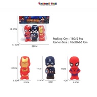 VINYL AVENGER 3PCS Educational Children's Toy/s Vinyl Robot Toy/s Pack of 3 Educational Toy/s J585B-