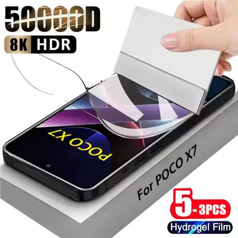 Hydrogel Film For POCO X7 X6 X5 Pro X4 X3 NFC C75 C65 Clear Screen Protector For POCO F8 F7 F6 F5 M6