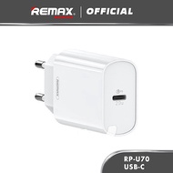 Remax RP-U70 20W PD Fast Charge Charger USB-C Power Adapter UK Plug
