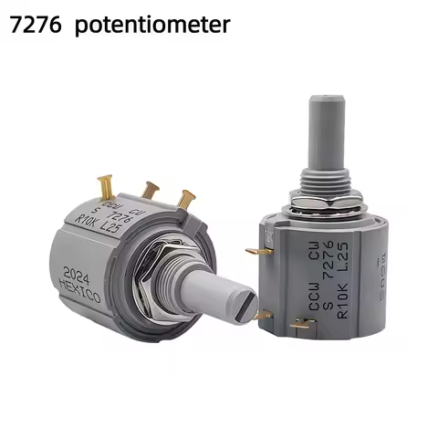 1PCS Precision Multi-Turn Potentiometer CCW CW S 7276 R1K R2K R5K R10K L.25 Adjustable Potentiometer