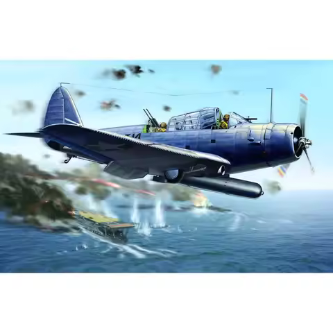 Great Wall Hobby L4807 1/48 DOUGLAS TBD-1 "DEVASTATOR" VT-8 AT MIDWAY 1942 - Scale Model Kit