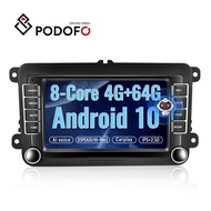 Podofo 4+64GB 8 Core Android Car Radio 7'' IPS Screen AI Voice Android Auto Carplay Hi-Res GPS For VW/Golf/Skoda/Seat/Pa
