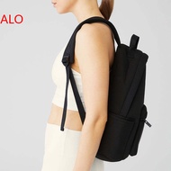 Alo Backpack Matte Neoprene Black Bag Fabric Face Mother Travel Bag Schoolbag Backpack （ALO LULU）