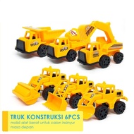 Construction Trucks 6pcs Heavy Equipment Construction Cars Beko Color Construction Trucks Toy Cars E