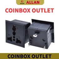 ALLAN Coinbox Outlet 250V 16A Universal Socket Multi-use UPS Power Plug Socket Outlet Universal Exte