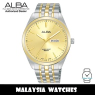 ALBA AJ6184X Quartz Gold-Tone Dial Mineral Crystal Glass Two-Tone Stainless Steel Watch AJ6184 AJ6184X1 (from SEIKO Watch Corporation)