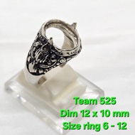 Balinese claw embanRing dim 12x10 super alpaca ring/ 525 retail agate ring/