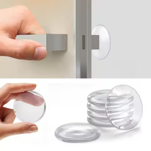 Door Knob Wall Shield Clear Soft Rubber Door Stopper Door Handle Bumper Mute Stickers Wall Protector