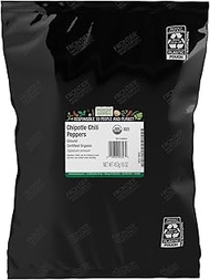 Frontier Chili Peppers Ground, Chipotle Certified Organic, 16 Ounce Bag
