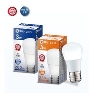 LED E27 3W Bulb White/Yellow Optional Full Voltage E27 LED Bulb