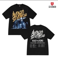 TSHIRT A7X AVENGED SEVENFOLD TOUR 300GSM HIGH COLLAR VINTAGE PRINT SERAP OVERSIZE CUTTING100% COTTON
